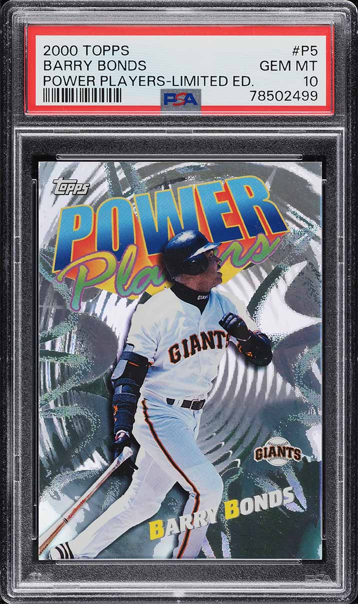 2000 Topps Power Players Limited Edition Barry Bonds #P5 PSA 10 GEM MINT