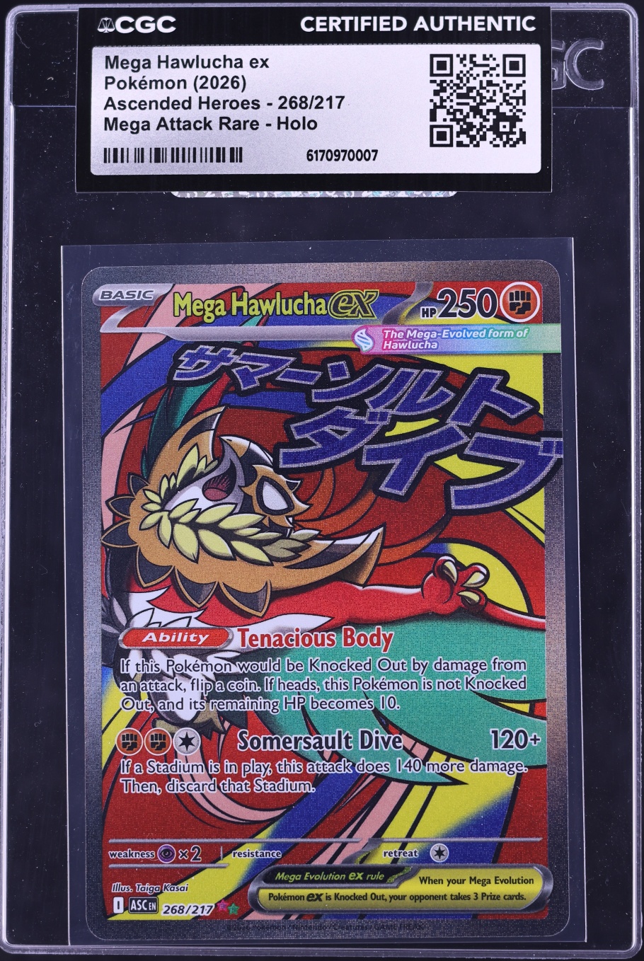 2026 Pokemon Mega Evolution Ascended Heroes MA Mega Hawlucha ex #268 CGC AUTH