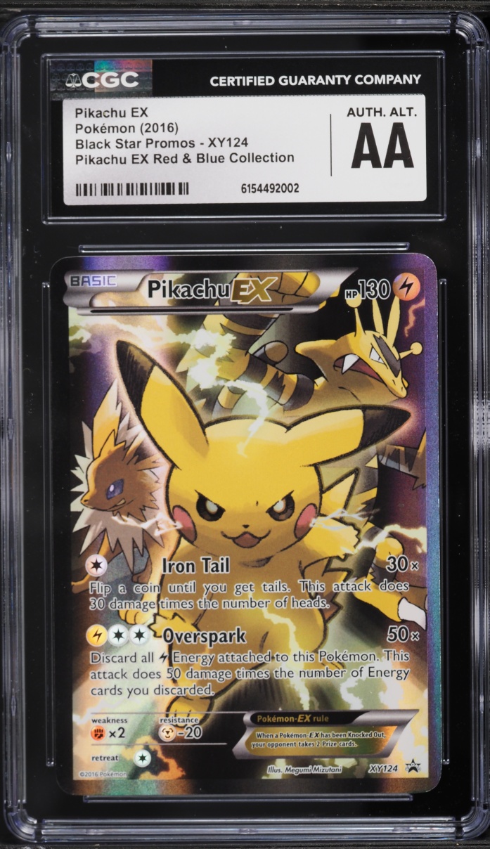 2016 Pokemon XY Promo Red & Blue Collection Alt Art Pikachu EX #XY124 CGC ALTERED AUTH