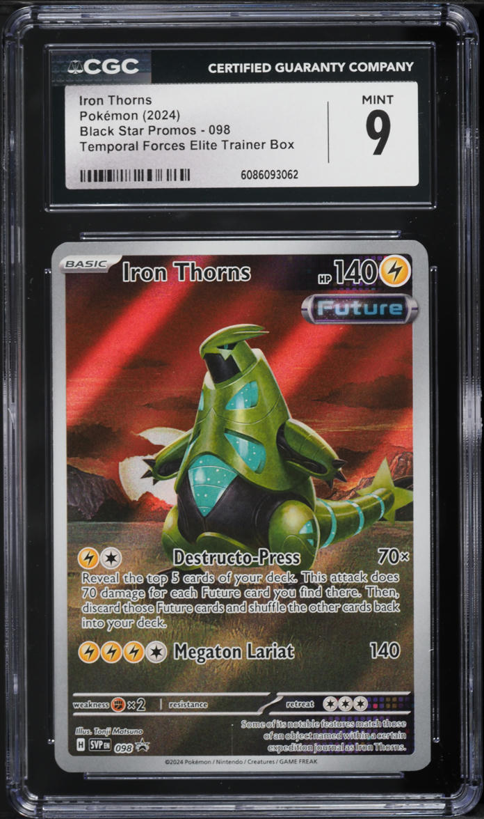 2024 Pokemon Scarlet & Violet Promo Temporal Forces ETB Holo Iron Thorns #98 CGC 9 MINT