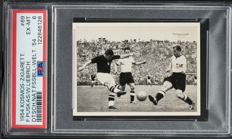 1954 A & BC All Sport Series Soccer Ferenc Puskas ROOKIE #54 PSA 1