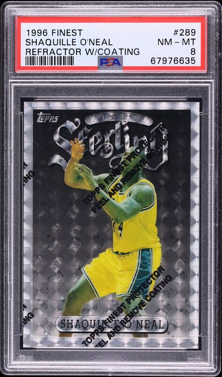 1996 Finest Refractor w/ Coating Shaquille O'Neal #289 PSA 8 NM-MT - Photo 1