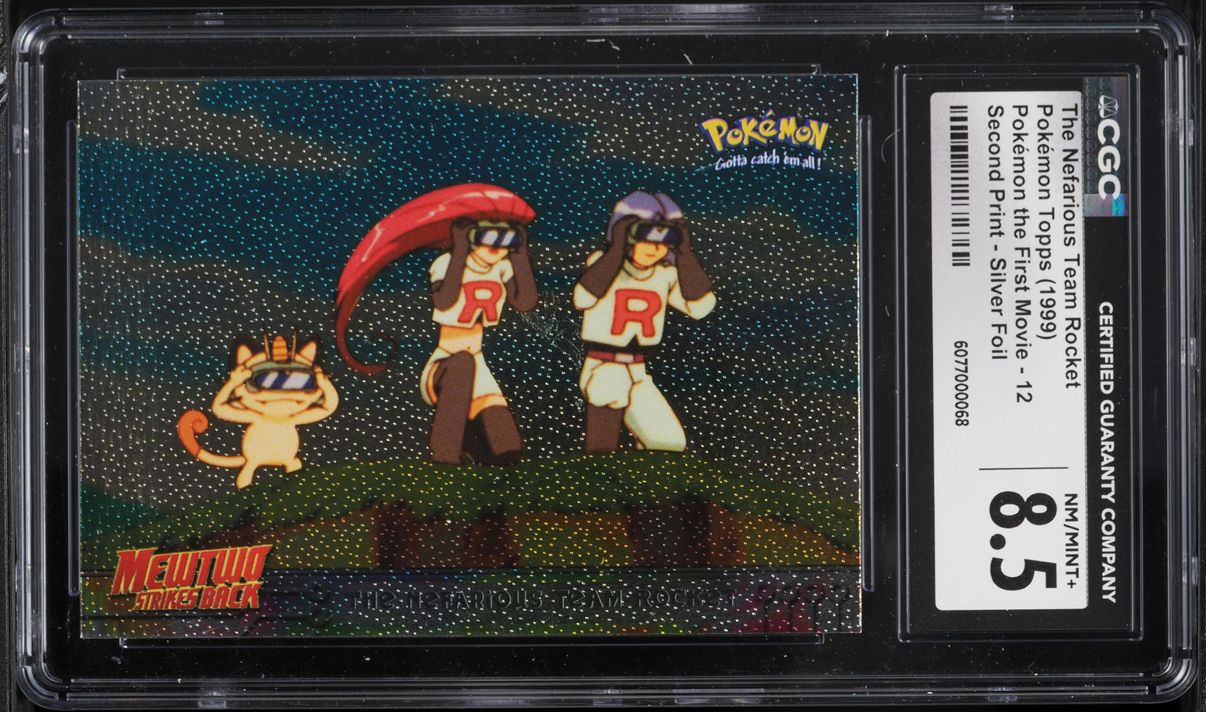 1999 Topps Pokemon The First Movie Second Print Silver Foil Nefarious ...