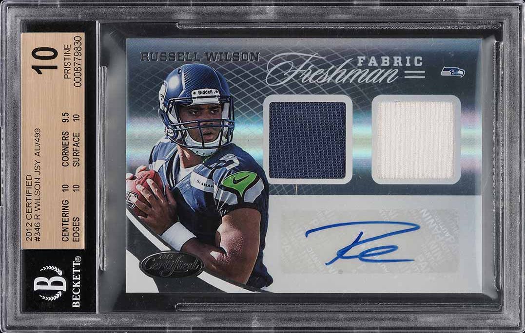 2012 Totally Certified Future Russell Wilson ROOKIE PATCH