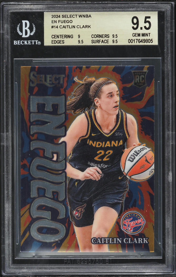 2024 Select WNBA En Fuego Caitlin Clark ROOKIE #14 BGS 9.5 GEM MINT
