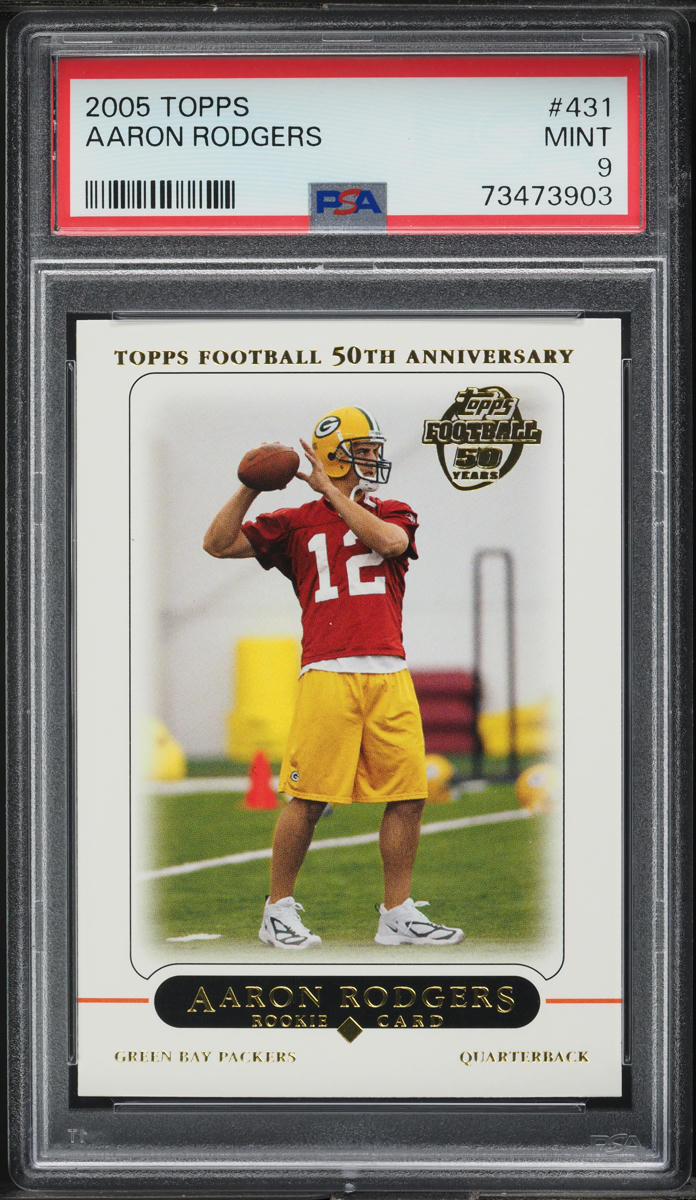 2005 Topps Football Aaron Rodgers ROOKIE #431 PSA 9 MINT