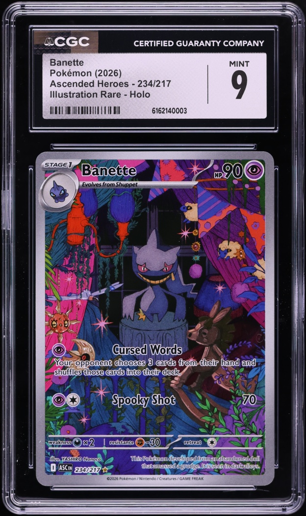 2026 Pokemon Mega Evolution Ascended Heroes IR Banette #234 CGC 9 MINT