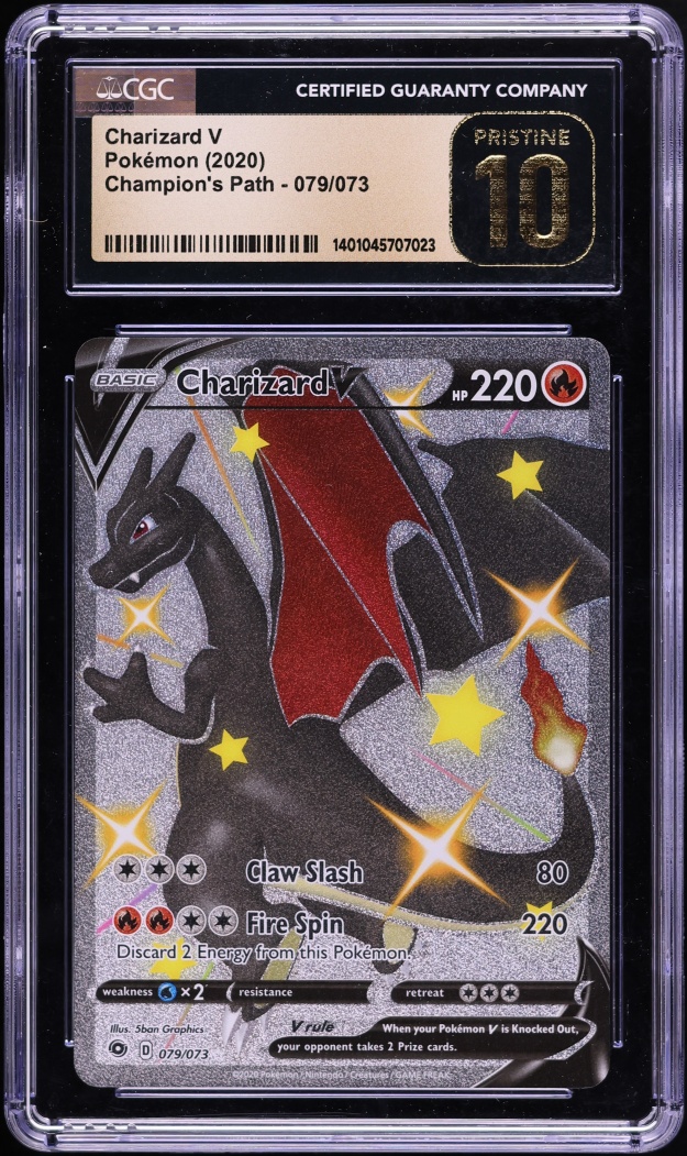 2020 Pokemon Sword & Shield Champion's Path Shiny Charizard V #79 CGC 10 PRISTINE