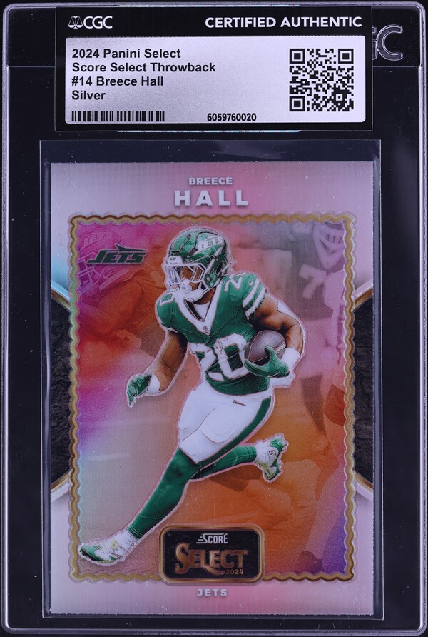 2022 National Treasures NFL Breece Hall ROOKIE SHIELD PATCH AUTO 1