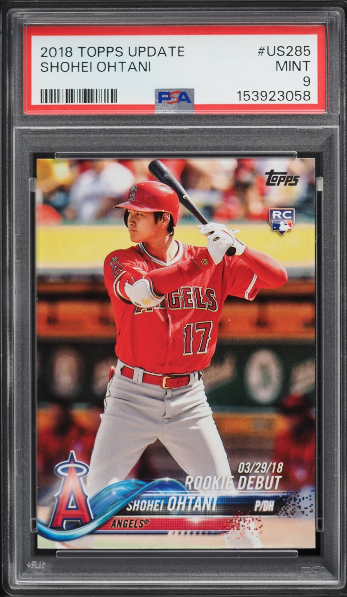 2018 Topps Update Shohei Ohtani ROOKIE #US285 PSA 9 MINT