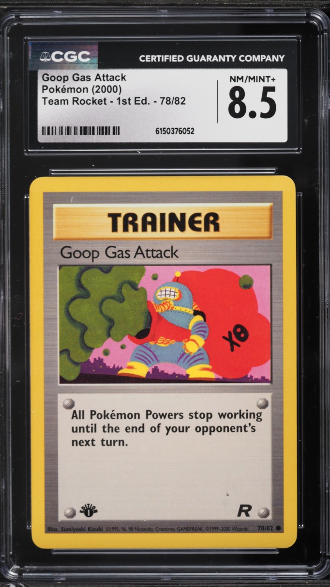 2000 Pokemon Team Rocket 1st Edition Goop Gas Attack #78 CGC 8.5 NM-MT+