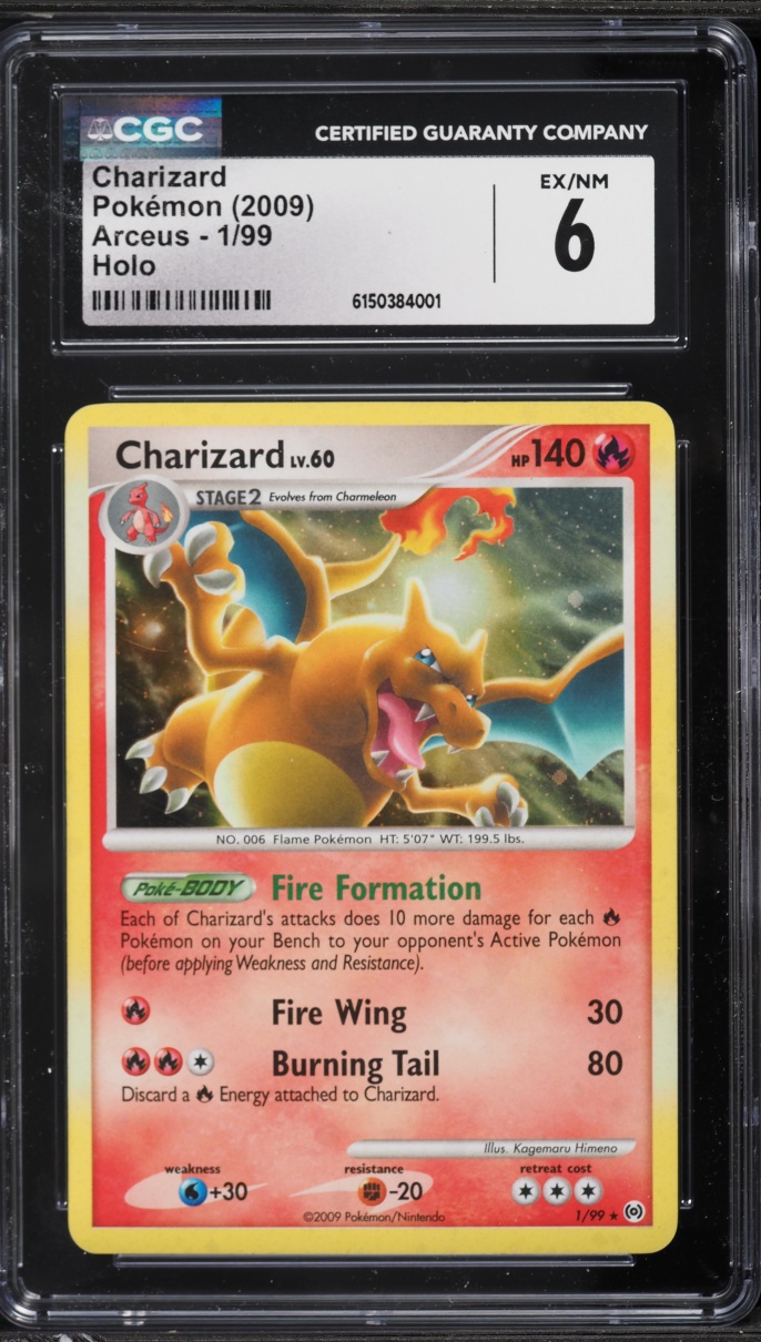 2009 Pokemon Platinum Arceus Holo Charizard #1 CGC 6 EXMT