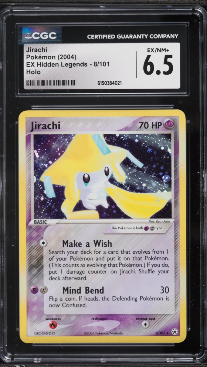 2004 Pokemon EX Hidden Legends Holo Jirachi #8 CGC 6.5 EXMT+