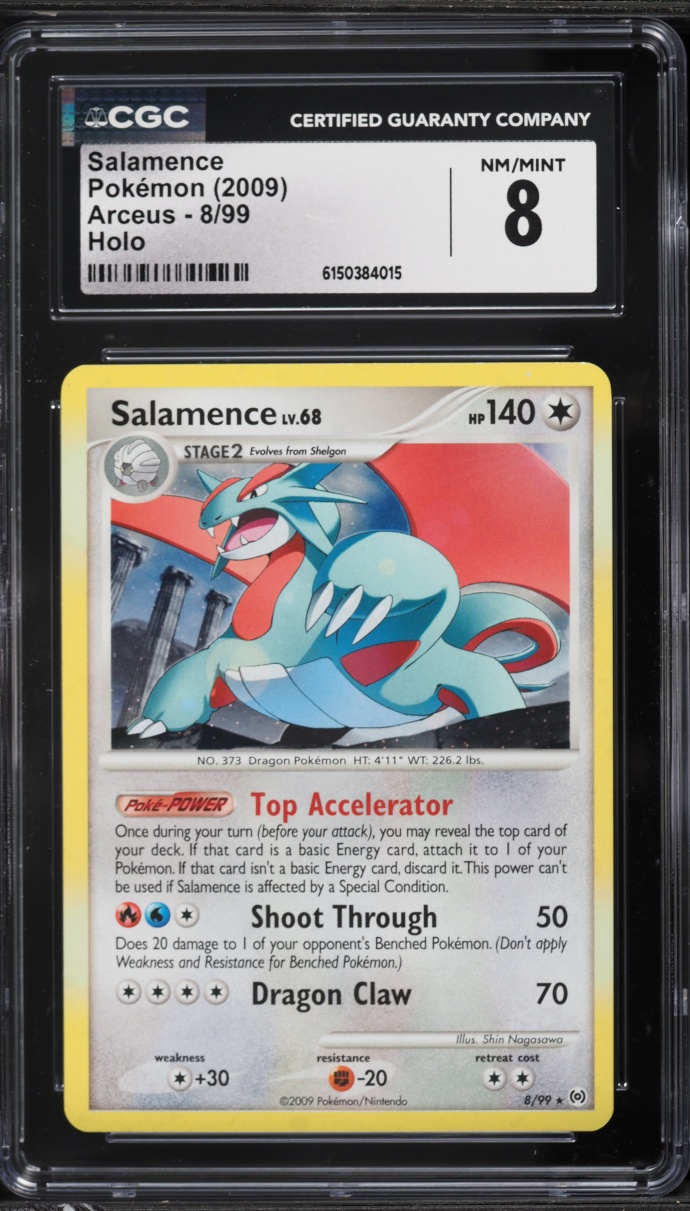 2009 Pokemon Platinum Arceus Holo Salamence #8 CGC 8 NM-MT