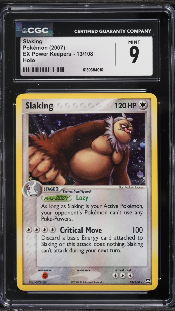 2007 Pokemon EX Power Keepers Holo Slaking #13 CGC 9 MINT