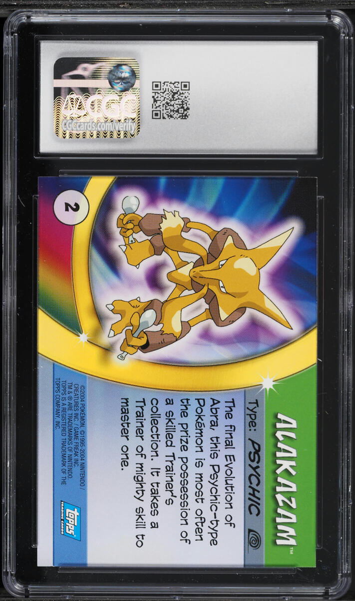 2004 Topps Pokemon Advanced Challenge Alakazam #2 CGC 10 GEM MINT