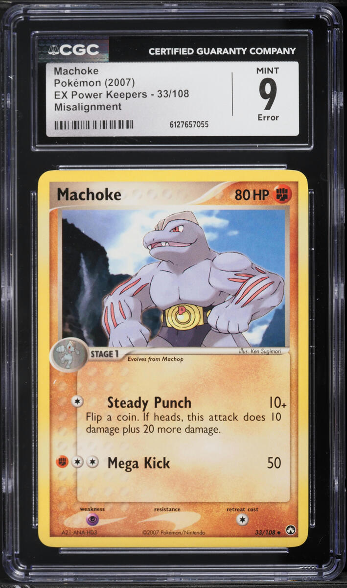 2007 Pokemon Ex Power Keepers Machoke #33 CGC 9 MINT
