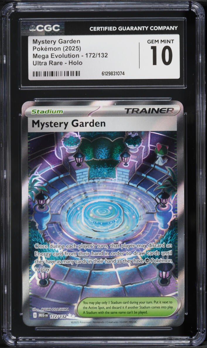 2025 Pokemon Mega Evolution Full Art Mystery Garden #172 CGC 10 GEM MINT