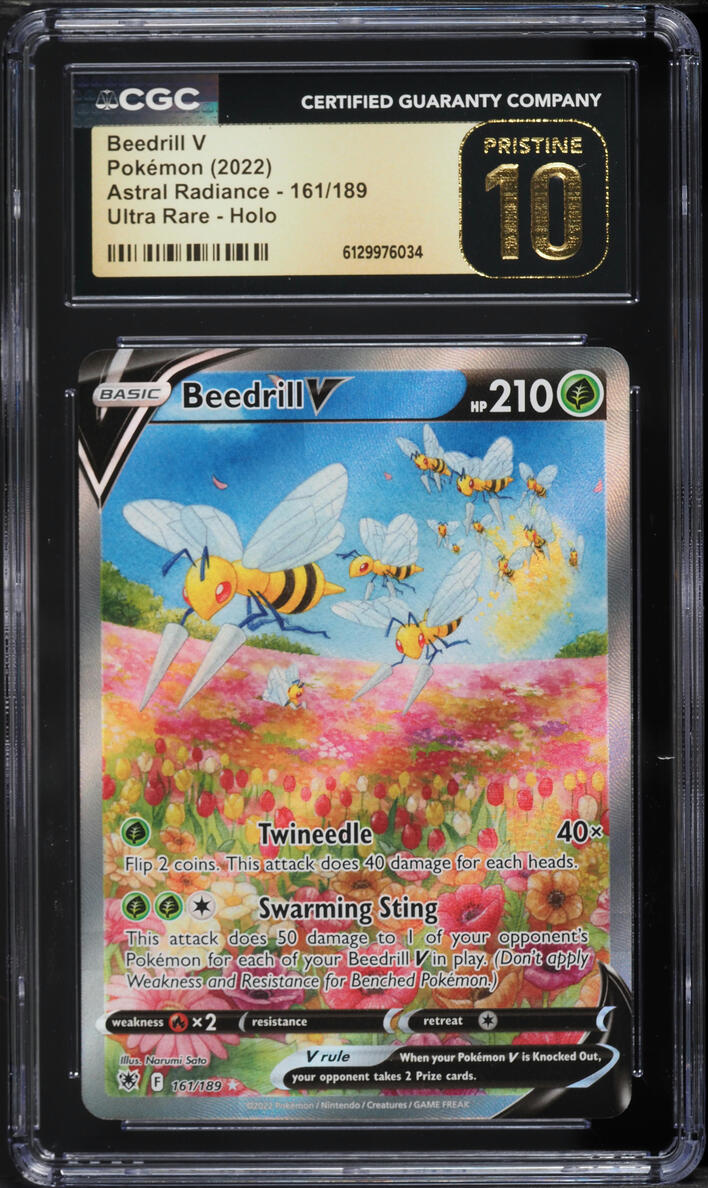 2022 Pokemon Sword & Shield Astral Radiance Alt Art Beedrill V #161 CGC 10 PRISTINE