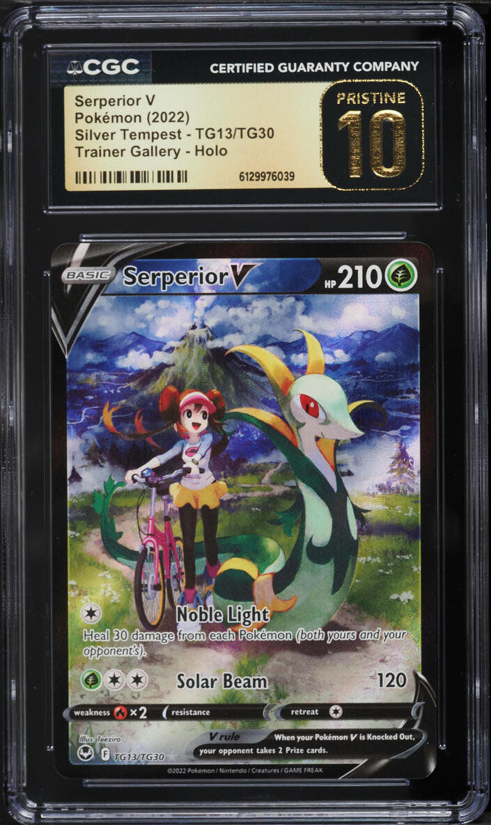 2022 Pokemon Sword & Shield Silver Tempest CHR Serperior V #TG13 CGC 10 PRISTINE