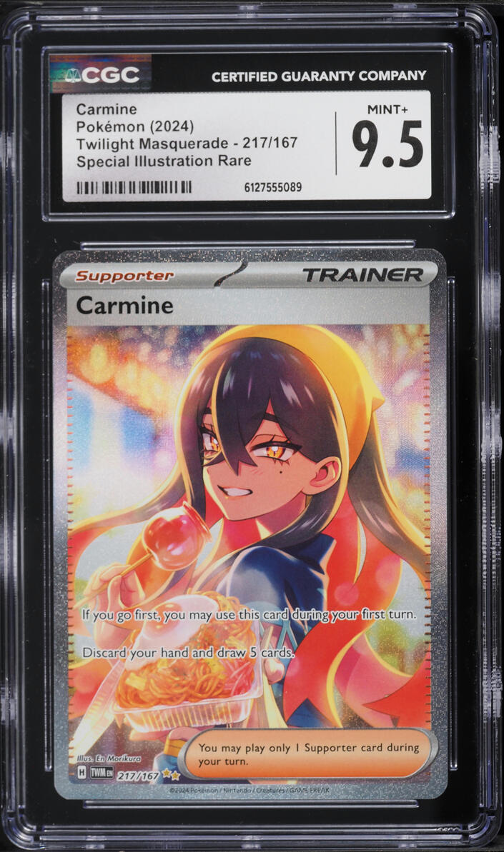 2024 Pokemon Scarlet & Violet Twilight Masquerade SIR Carmine #217 CGC 9.5 MINT+