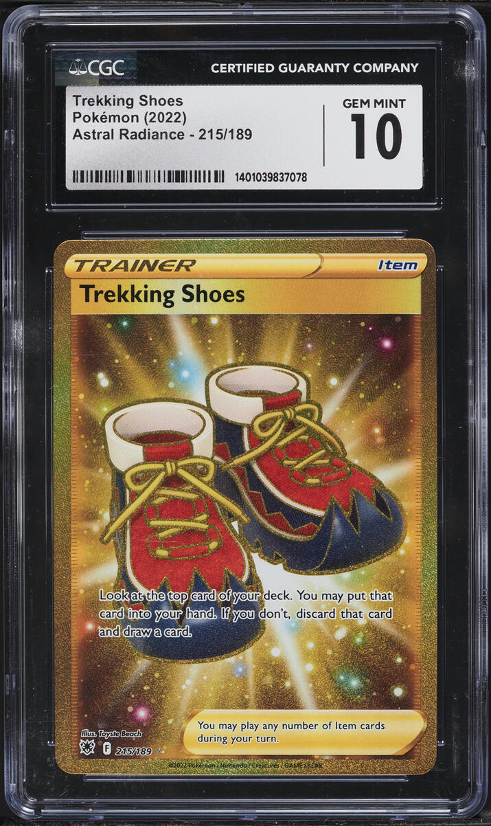 2022 Pokemon Sword & Shield Astral Radiance Hyper Rare Trekking Shoes #215 CGC 10 GEM MINT