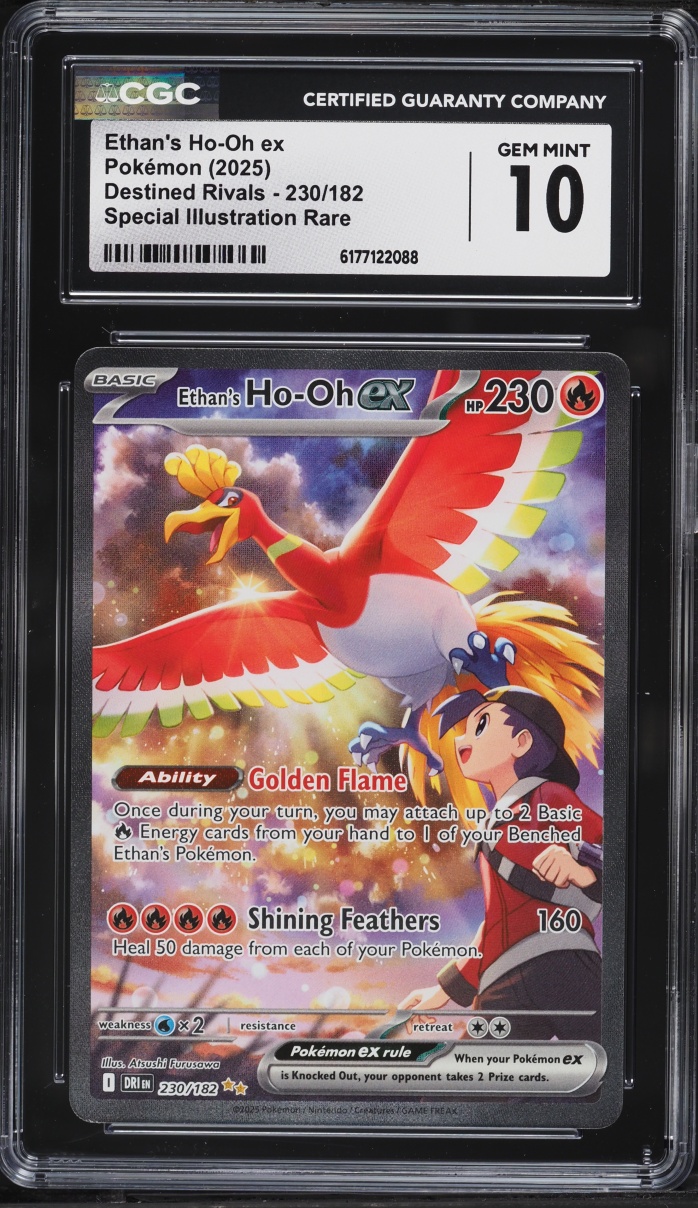 2025 Pokemon Scarlet & Violet Destined Rivals SIR Ethan's Ho-Oh Ex #230 CGC 10 GEM MINT
