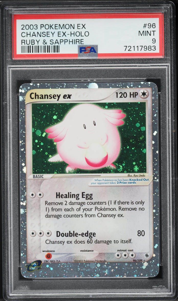 2003 Pokemon EX Ruby & Sapphire Holo Chansey ex #96 PSA 9 MINT on ...