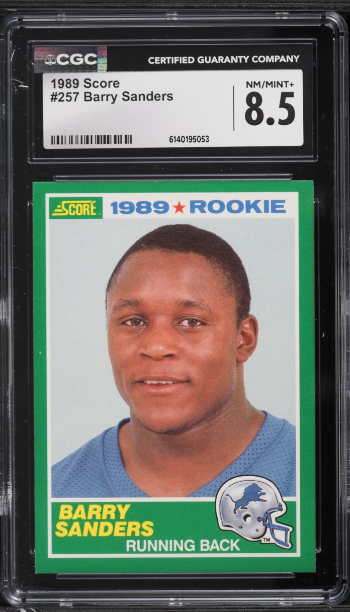 1989 Score Football Barry Sanders ROOKIE #257 CGC 8.5 NM-MT+