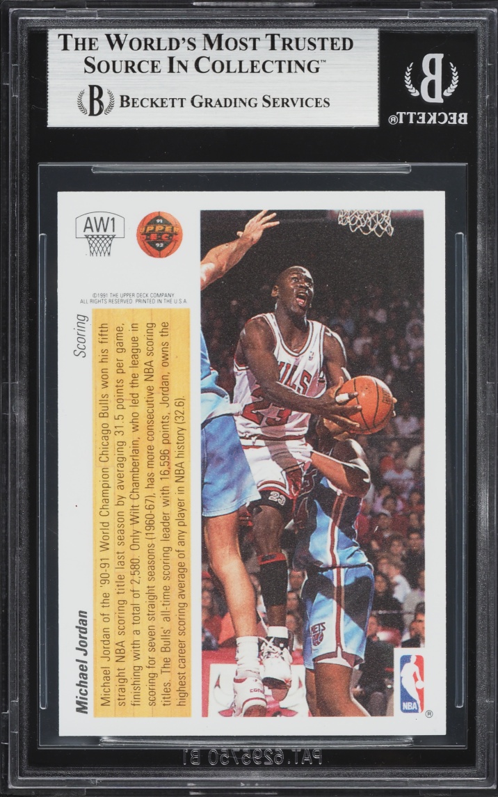 1991 Upper Deck Award Winner Hologram Michael Jordan #AW1 BGS 8 NM-MT