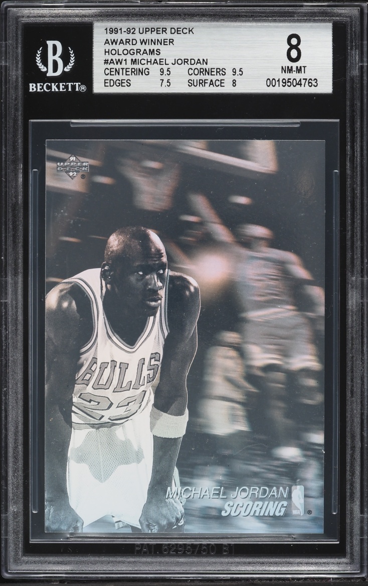 1991 Upper Deck Award Winner Hologram Michael Jordan #AW1 BGS 8 NM-MT
