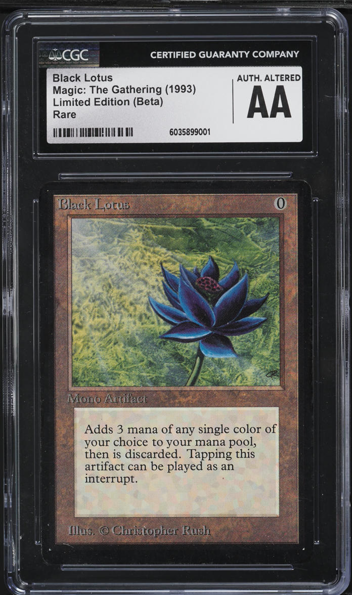 1993 Magic The Gathering MTG Beta Black Lotus CGC ALTERED AUTH