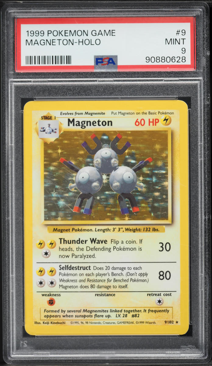 1999 Pokemon Base Set Holo Magneton #9 PSA 9 MINT