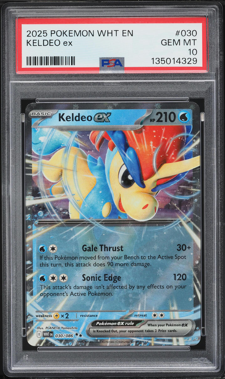 2025 Pokemon Scarlet & Violet White Flare Keldeo Ex #030 PSA 10 GEM MINT