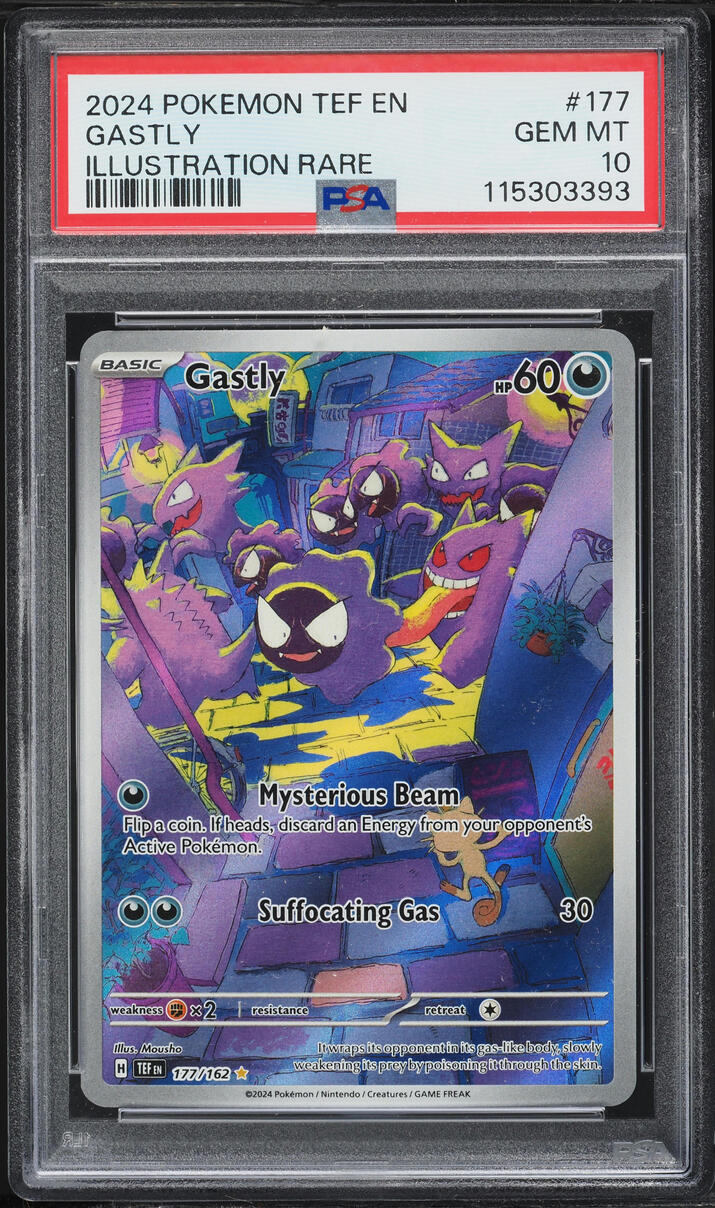 2024 Pokemon Scarlet & Violet Temporal Forces IR Gastly #177 PSA 10 GEM MINT