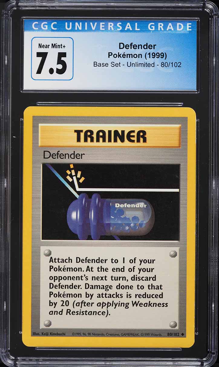 1999 Pokemon Base Set Defender #80 CGC 7.5 NRMT+
