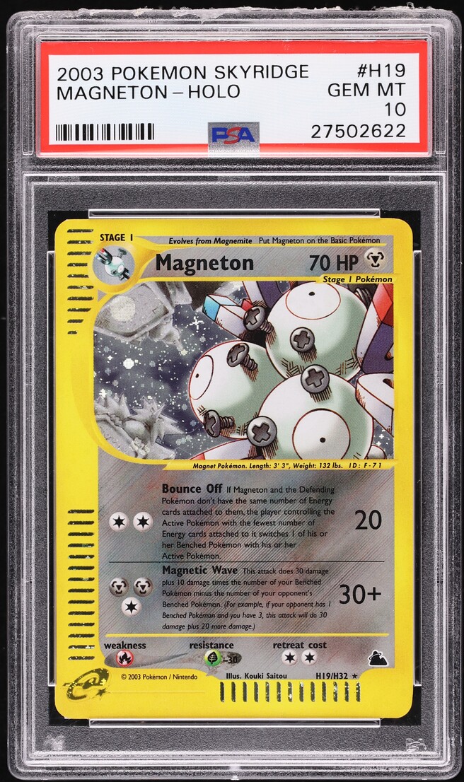 2003 Pokemon Skyridge Holo Magneton #H19 PSA 10 GEM MINT