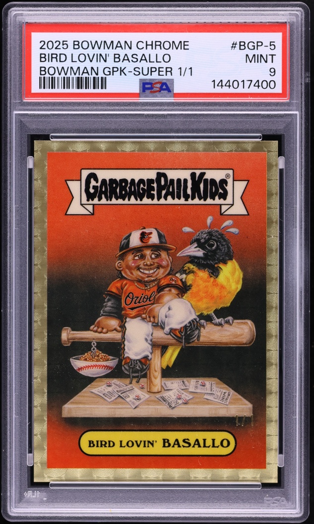 2025 Bowman Chrome GPK Superfractor Bird Lovin' Samuel Basallo PROSPECT 1/1 #BGP-5 PSA 9 MINT