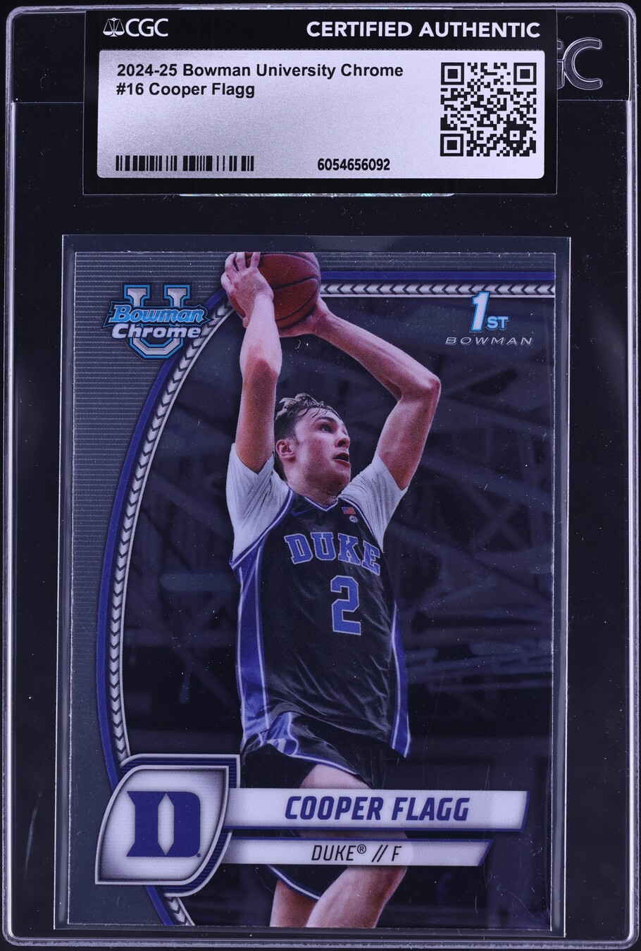 2024 Bowman Chrome University Cooper Flagg ROOKIE #16 CGC AUTH