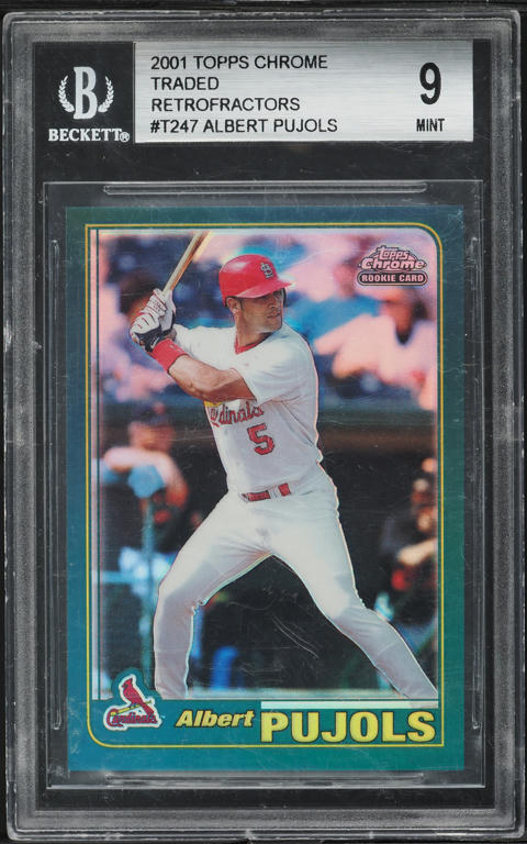 その他  Pujols RC topps Albert Pujols 2001 Topps Chrome Traded T247 SP Rookie Card, PSA 10