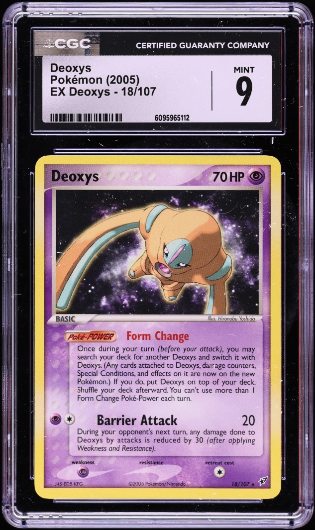 2005 Pokemon EX Holo Deoxys #18 CGC 9 MINT