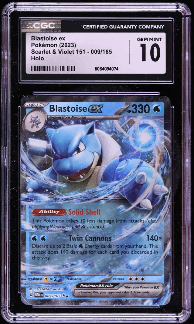 2023 Pokemon Scarlet & Violet 151 Holo Blastoise ex #9 CGC 10 GEM MINT