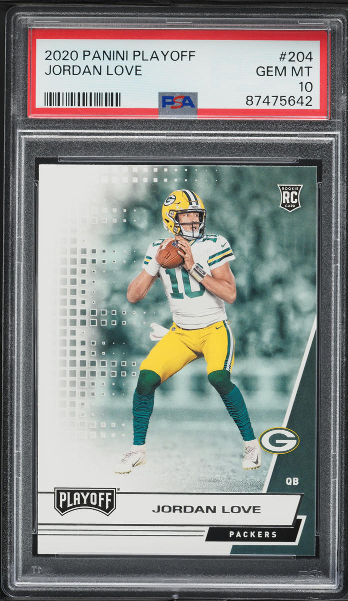 2020 Panini Playoff Jordan Love ROOKIE #204 PSA 10 GEM MINT