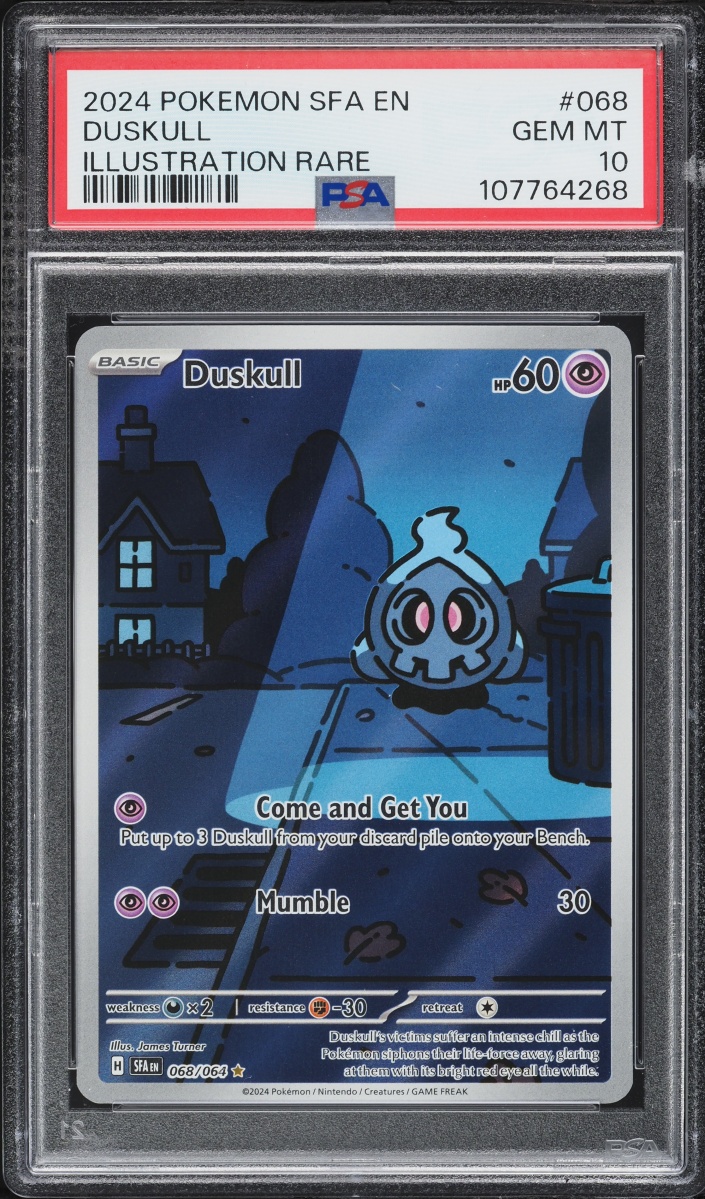 2024 Pokemon Scarlet & Violet Shrouded Fable IR Duskull #68 PSA 10 GEM MINT