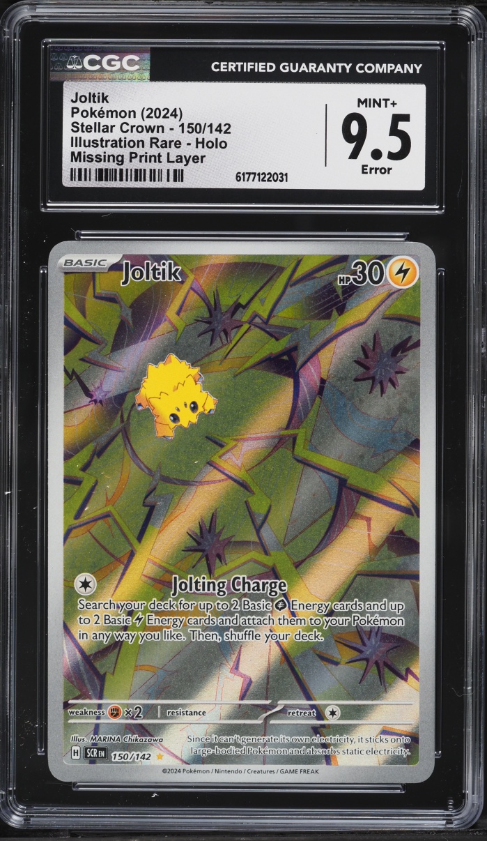 2024 Pokemon Scarlet & Violet Stellar Crown IR Error Joltik #150 CGC 9.5 MINT+