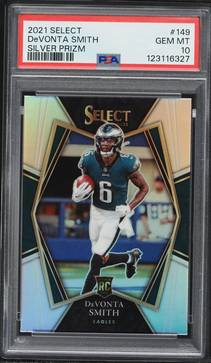 2021 Select Premier Level Silver Prizm DeVonta Smith ROOKIE #149 PSA 10 GEM MINT