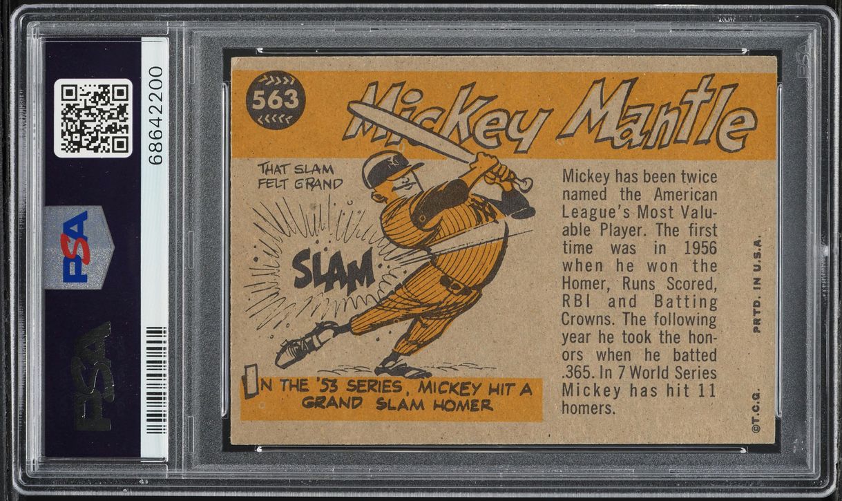 1960 Topps Mickey Mantle ALL-STAR #563 PSA 5 EX