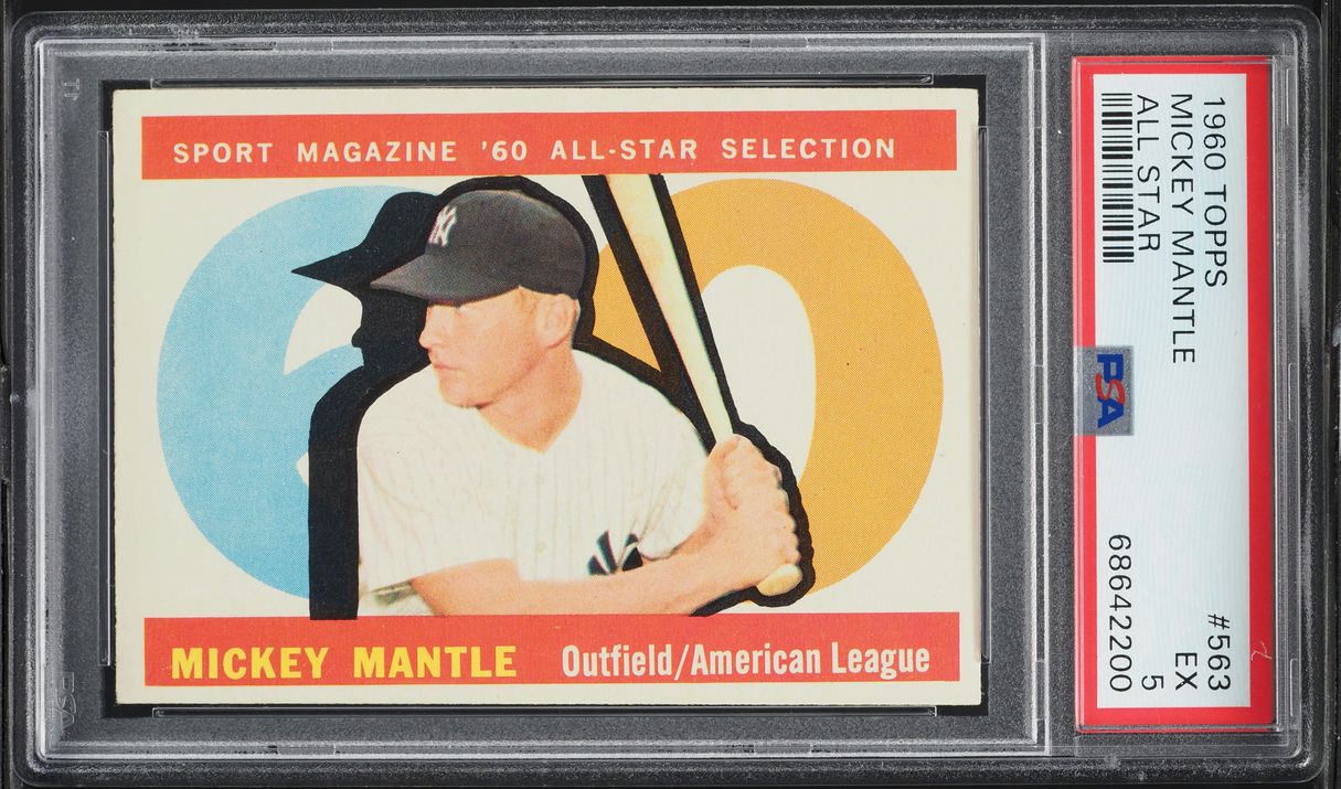 1960 Topps Mickey Mantle ALL-STAR #563 PSA 5 EX