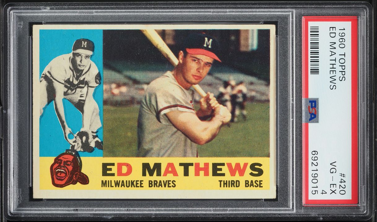 1960 Topps Eddie Mathews #420 PSA 4 VGEX