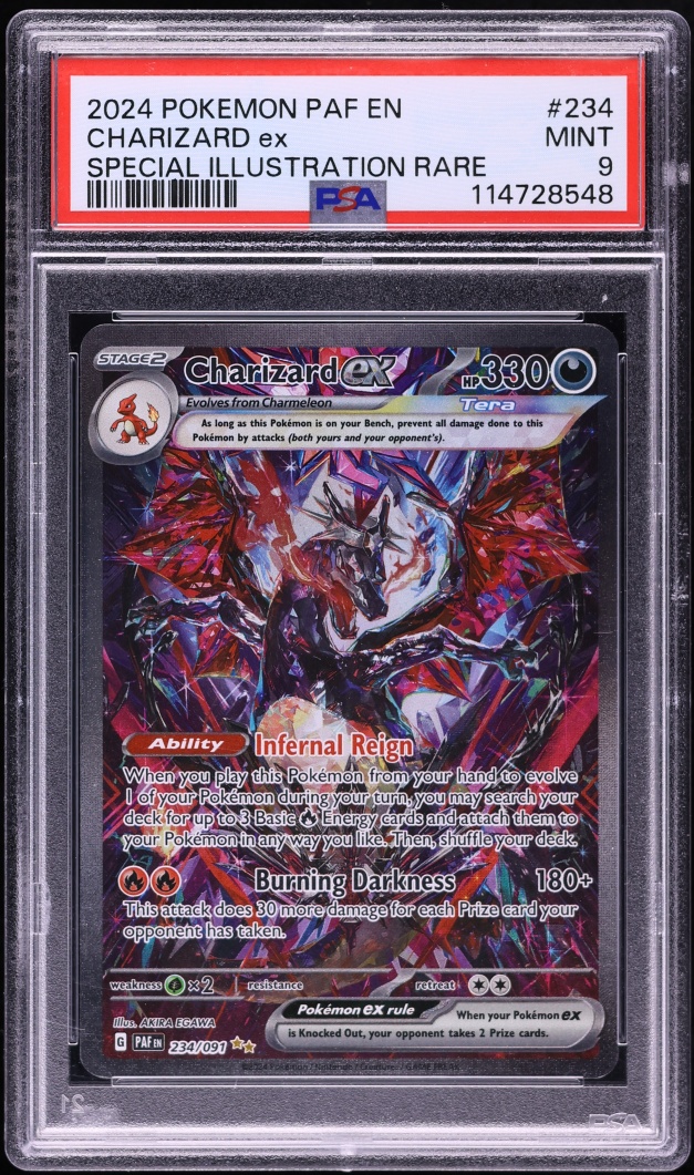 2024 Pokemon Scarlet & Violet Paldean Fates SIR Charizard ex #234 PSA 9 MINT